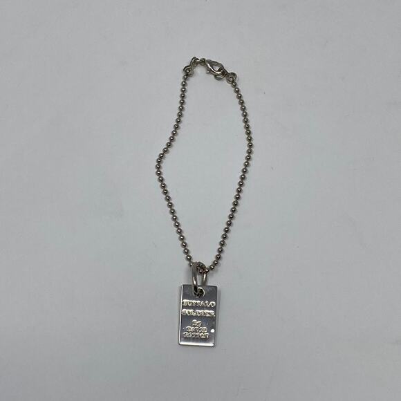 Buffalo Soldier by David Bitton Bracelet Silver Jewelry Dog Tag Beaded Chain - Picture 1 of 4